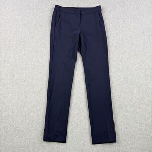Giorgio Armani Pants Womens 38 Navy Blue Cuffed Ankle Dress Pants Trousers Italy